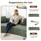 Modern Convertible Extendable Massage Curved Modular Sofa Non-Assembly Soft Chenille Fabric Sponge Deep Seat Wide Armrest 4