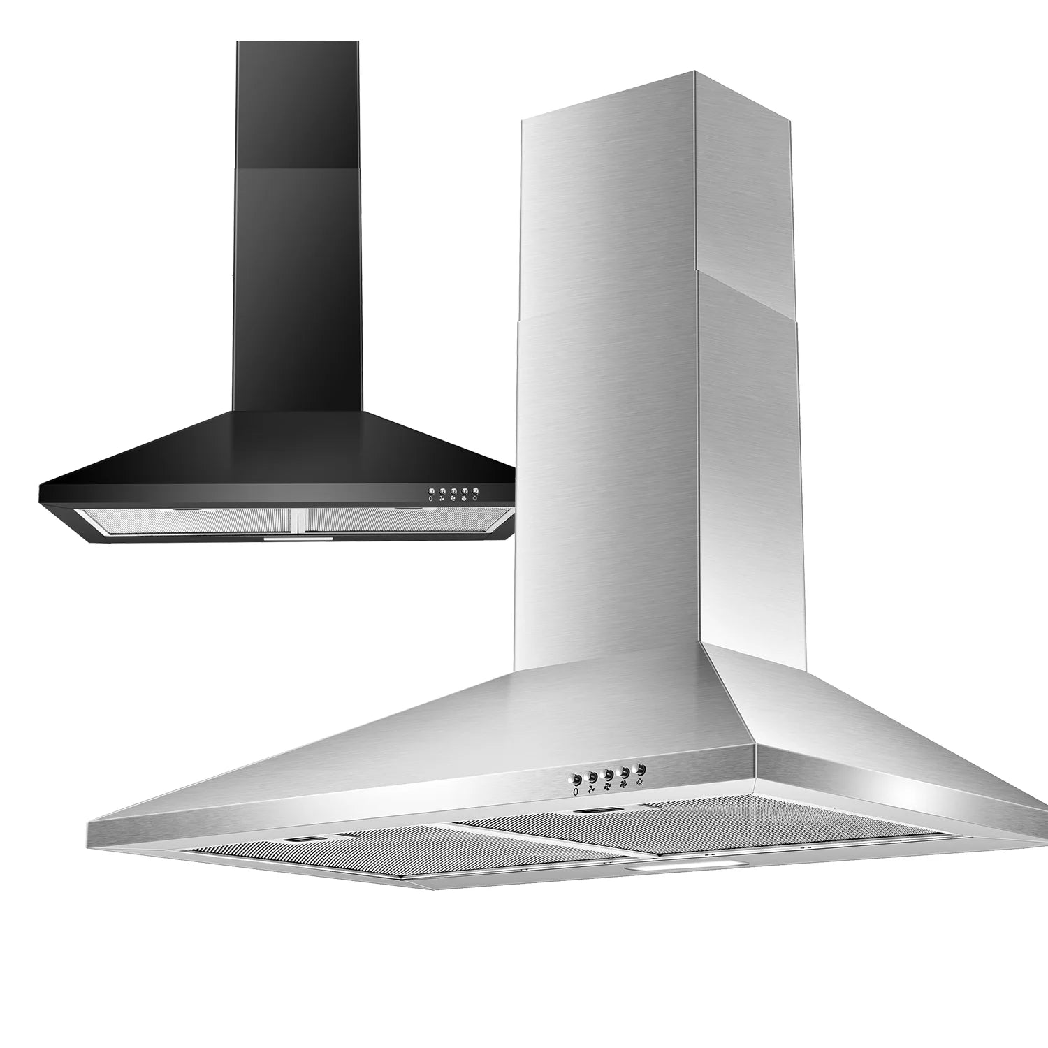 Range Hood 30inch,Wall Mount Range Hood in Stainless Steel Stove Vent Hood,Aluminum Filters,3Speed Exhaust Fan