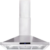 Range Hood 36 Inch Wall Mount Kitchen Hood 700 CFM with Ducted/Ductless Convertible Duct, Touch Control, Permanent Filters