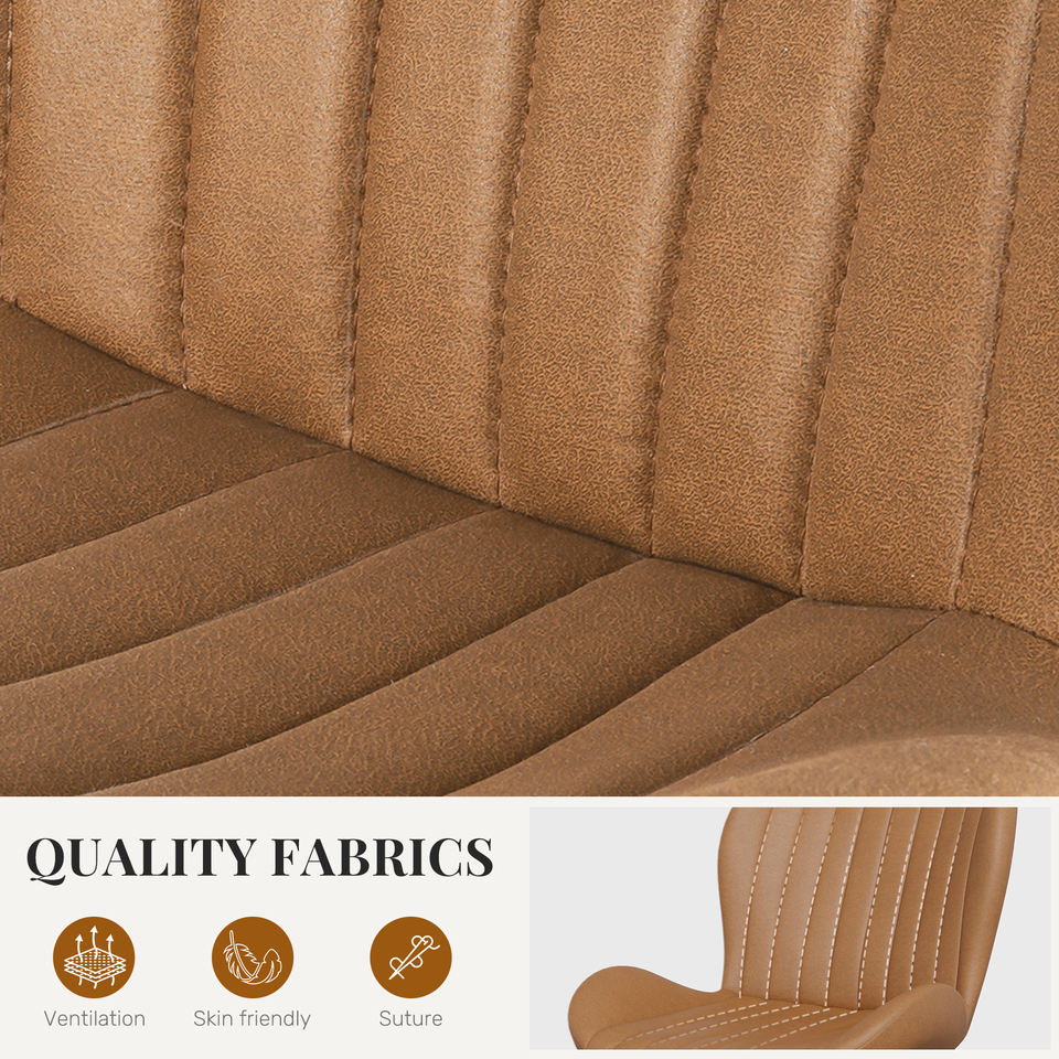 Comfortable Soft Upholstered Ribbed Dining Chair Restaurant Furniture Commercial Use Sturdy Metal Legs Stylish Modern Design (Set of 4)
