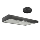 30in Under Cabinet Range Hood Cooking Vent 3-Speed Vent W/LED Black Ducted/Ductless Convertible,LED Light and Carbon Filter