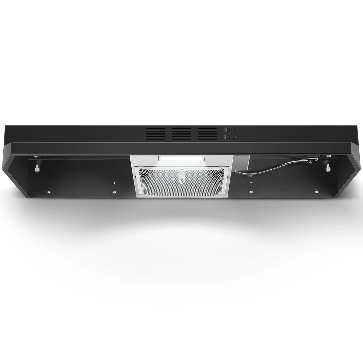 Range Hood 36 Inch Under Cabinet, Stainless Steel Kitchen Vent Hood 280CFM, Built-in Kitchen Stove Hood  Button Control