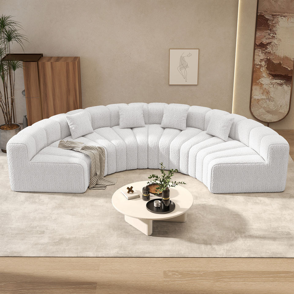 Luxurious Velvet Square Extendable Convertible Sofa Non-Assembly Ergonomic Back Support Sponge Apartment Mall Hotel Living Room