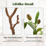 Realistic Artificial Olive Tree Textured Branches Easy Assembly Plastic Faux Tree Wedding Christmas New Year Halloween Decor UV