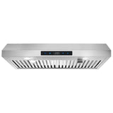Range Hood 30 Inch Under Cabinet, Range Hoods with Touch Control,3-Venting Kitchen Hood,Stainless Steel Vent Hood