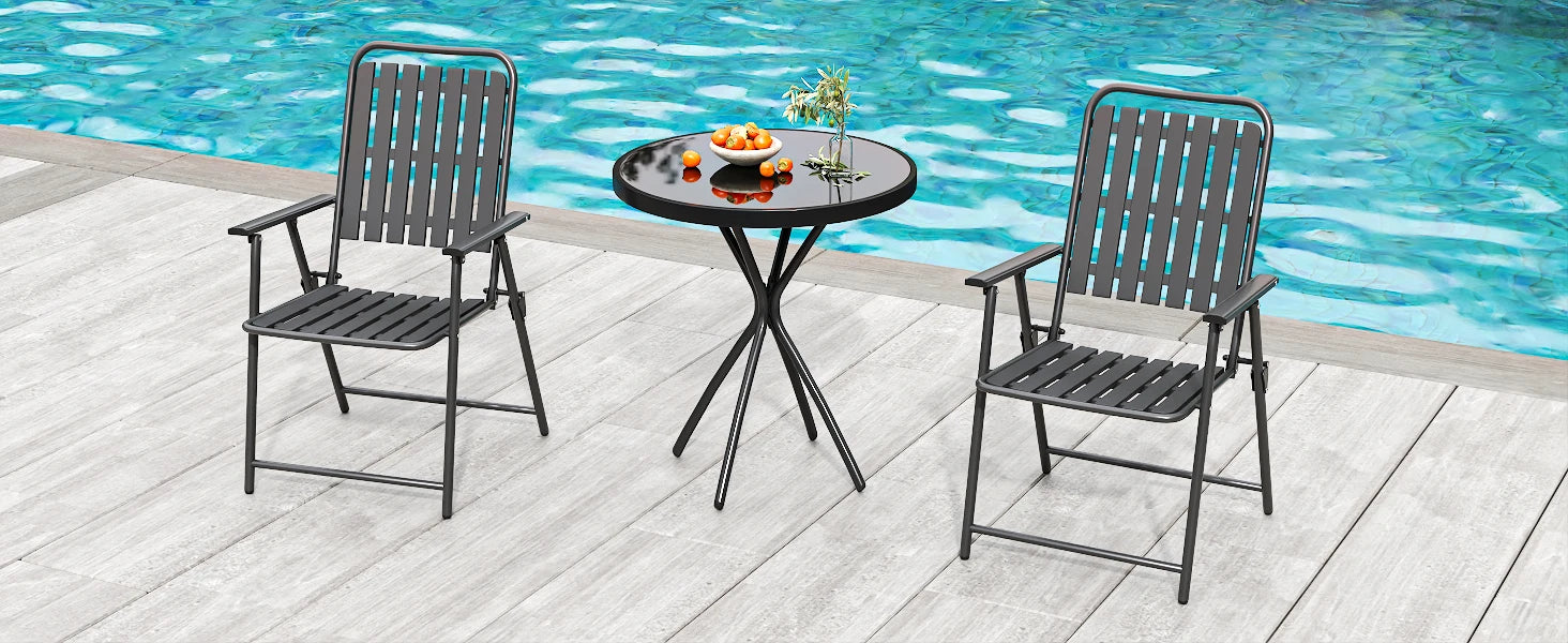 3-Piece Outdoor Patio Furniture Conversation Set