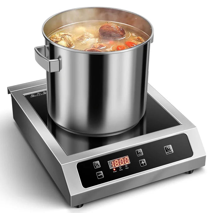 Commercial Induction Cooktop,3500W Induction Burner with Sensor Touch and LCD Screen,ETL-Certified Single Elec