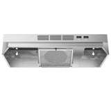 30 Inch Stainless Steel Under Cabinet Range Hood 400CFM Convertible Vent Hood with 2 Speed Exhaust Fan and Rocker Switch Control