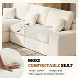 Modern Extendable Velvet Oversized Sectional Sofa Bed Set with Detachable Pillows Thick Sponge Cushion for Large Living Room