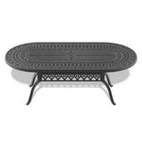 9-Piece Aluminum Outdoor Patio Dining Set, Include 2 Swivel Chairs, 6 Dining Chairs and Oval Table