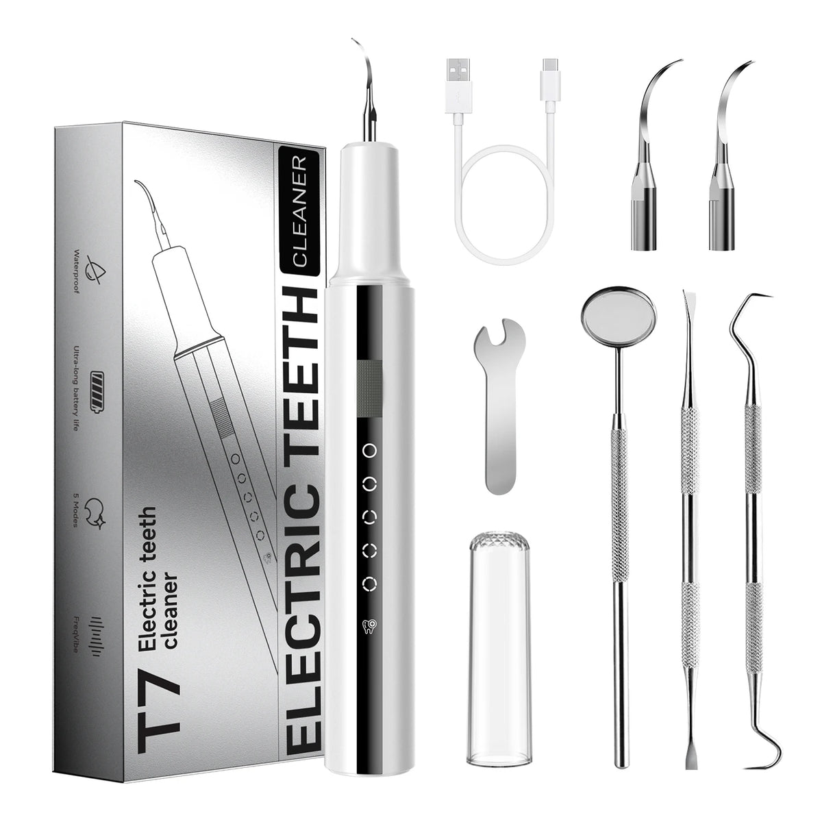 T7 Ultrasonic Tooth Cleaner - Advanced Plaque & Tartar Removal
