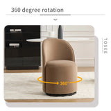 Modern Velvet Kitchen Swivel Accent Chair Luxury Barrel Chair for Living Room Dining Room Elegant Upholstered Leisure Chair