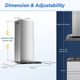 Island Range Hood 36 Inch 700 CFM, Ceiling Mount Kitchen Exhaust Hood with Gesture Sensing Tempered Glass, RHA290BT2