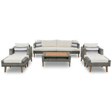 6-Pieces Wicker Rattan Patio Outdoor Sofa Set