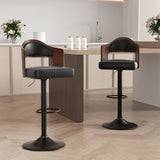 Dual Color Rustic Modern Height Adjustable Swivel Durable Material Steady Bar Stool for Hotel and Home Bar Commercial Use