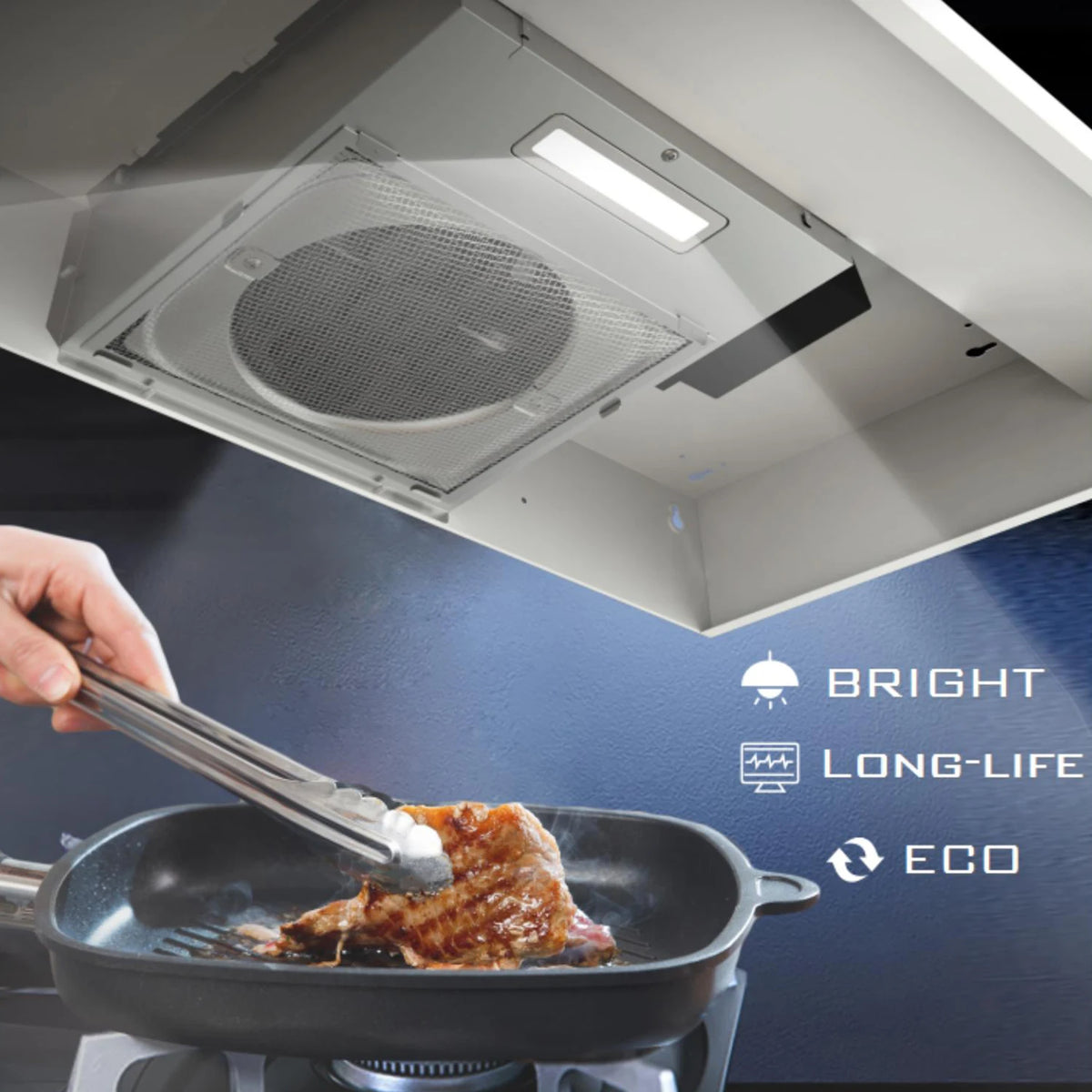 SNDOAS 30 Inch Under Cabinet Range Hood Stainless Steel Vent Hood with LED Light,Under Cabinet Hood with 2 Speed Exhaust Fan