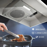 SNDOAS 30 Inch Under Cabinet Range Hood Stainless Steel Vent Hood with LED Light,Under Cabinet Hood with 2 Speed Exhaust Fan