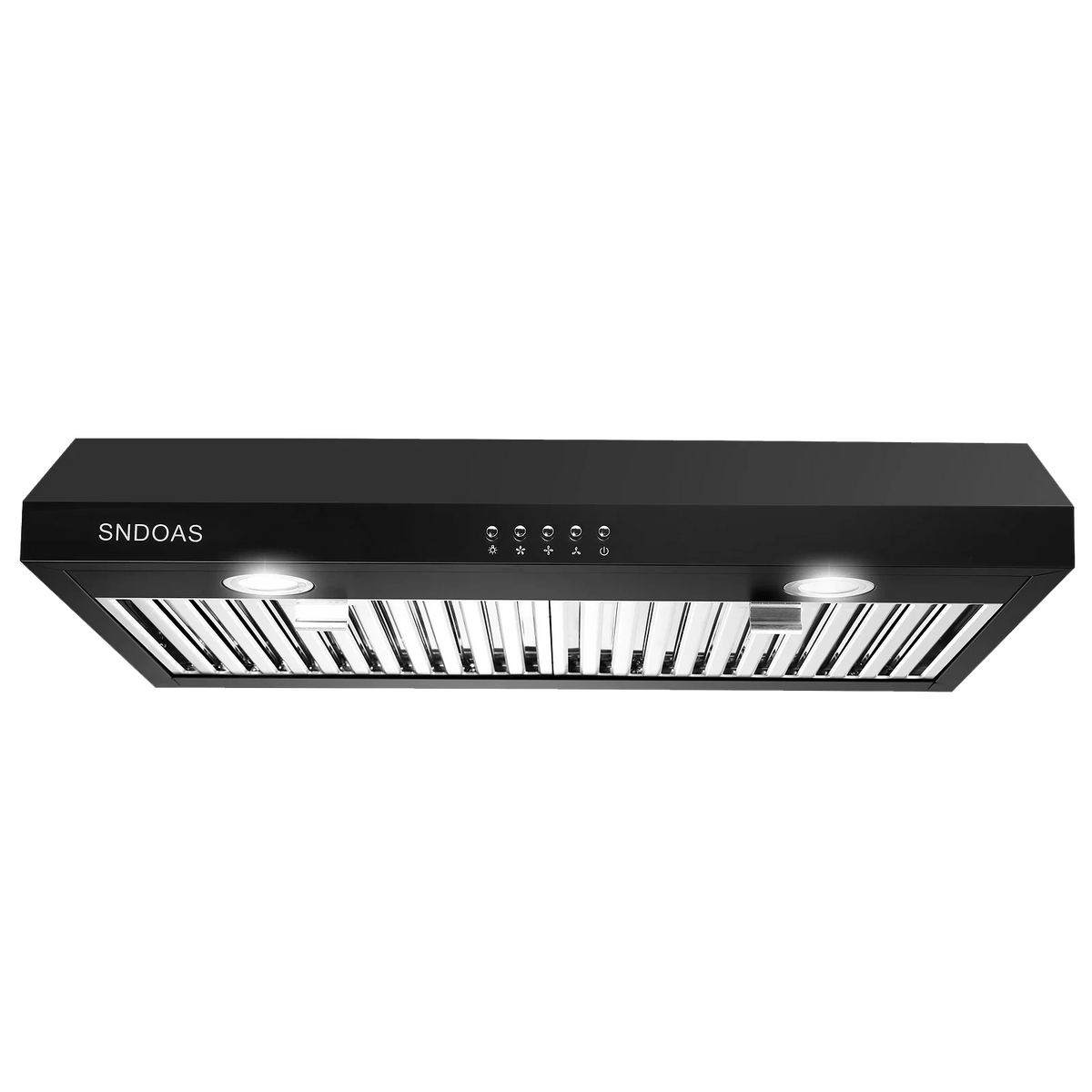 Under Cabinet Range Hood 30 Inch,Black Range Hood with 430 Spray-Painted Stainless Steel,3-speed Fan & 700 CFM Kitchen Hood