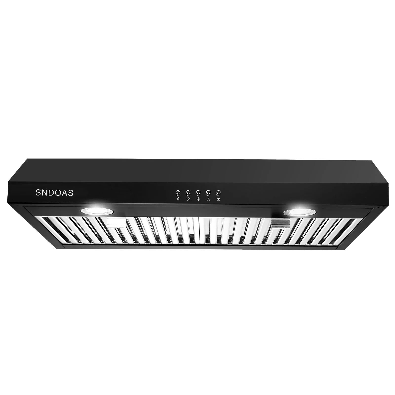 Under Cabinet Range Hood 30 Inch,Black Range Hood with 430 Spray-Painted Stainless Steel,3-speed Fan & 700 CFM