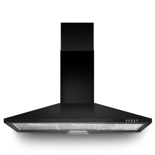 36 Inch Range Hood, 450CFM Wall Mount Stainless Steel Kitchen Vent Hood - 3-Speed Exhaust Fan, LED Light & Pus