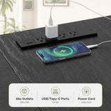 Modern L-Shaped Office Desk with USB Charging Drawers & File Cabinet Easy Assembly for Home & Office