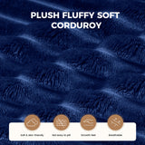 Corduroy Modular Sectional Sofa Bed Ottoman Plush Fluffy Fabric Sponge Filled No Assembly Required Oversized Modern Apartment