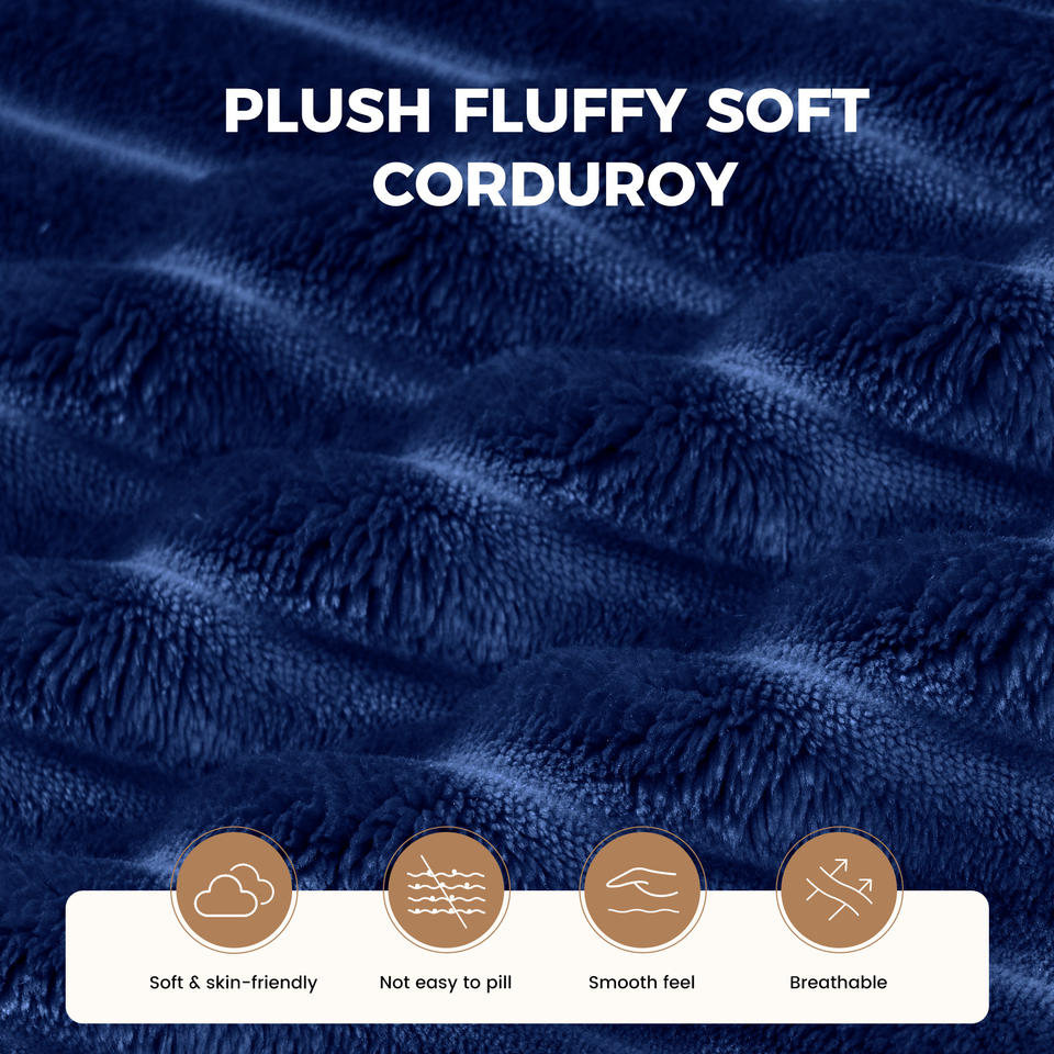 Corduroy Modular Sectional Sofa Bed Ottoman Plush Fluffy Fabric Sponge Filled No Assembly Required Oversized Modern Apartment