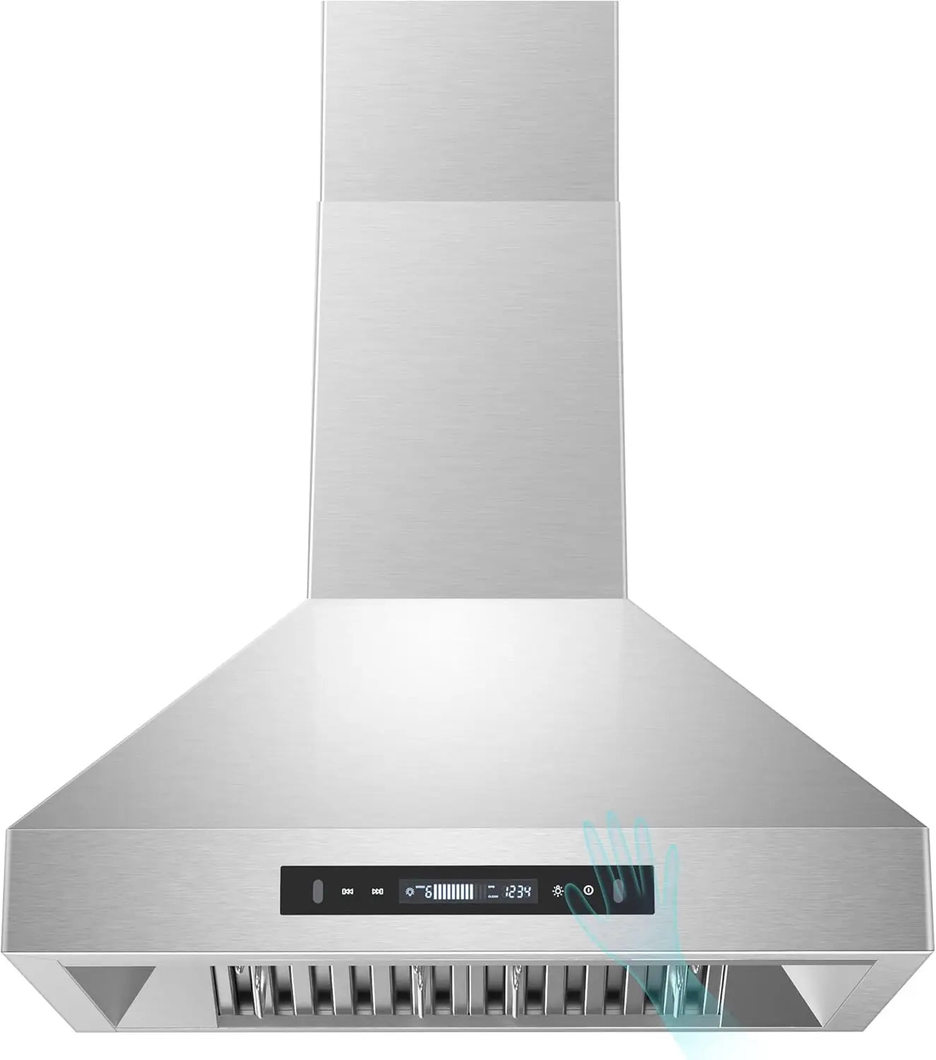 30 Inch Range Hood, Wall Mount Kitchen Hood 900 CFM Ducted/Ductless Convertible with Gesture Sensing & Touch Control