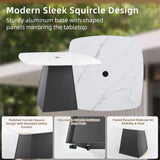 5-Piece Outdoor Patio Pedestal Dining Set