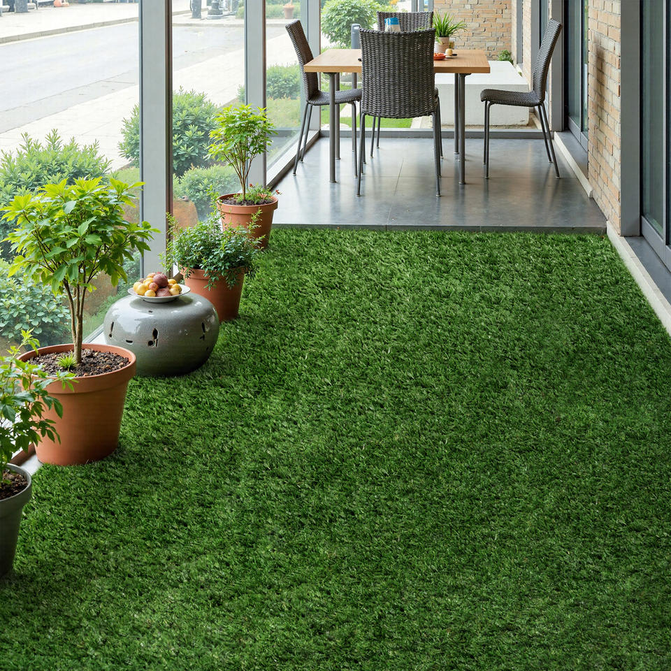 7*12 FT High Density Eco-Friendly Durable Plastic Artificial Grass Carpet Anti-Slip Surface Easy Installation Backyard