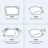 For Memory Foam Pillow Breathable 100% Polyester Honeycomb Cover Flame Retardant Removable Ergonomic for Neck Back Pain (Set of 2)