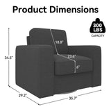 Swivel Accent Sofa Chair Extra Wide Leisure Chair Eco-Friendly Waterproof Fabric Durable Living Room Hotel Bedroom