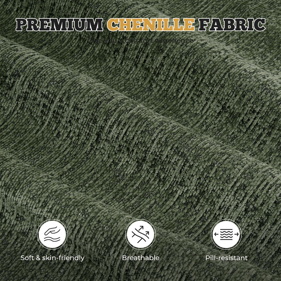Modern L-Shaped Modular Sofa Bed with Chenille Cover Sponge-Filled Convertible Design Durable Eco-Friendly for Hotel Use