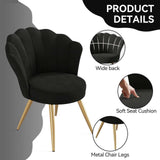 Velvet Adjustable Swivel Swivel Chair with Gold Metal Legs Steady Modern Design for Dining Hotel & Living Room Use