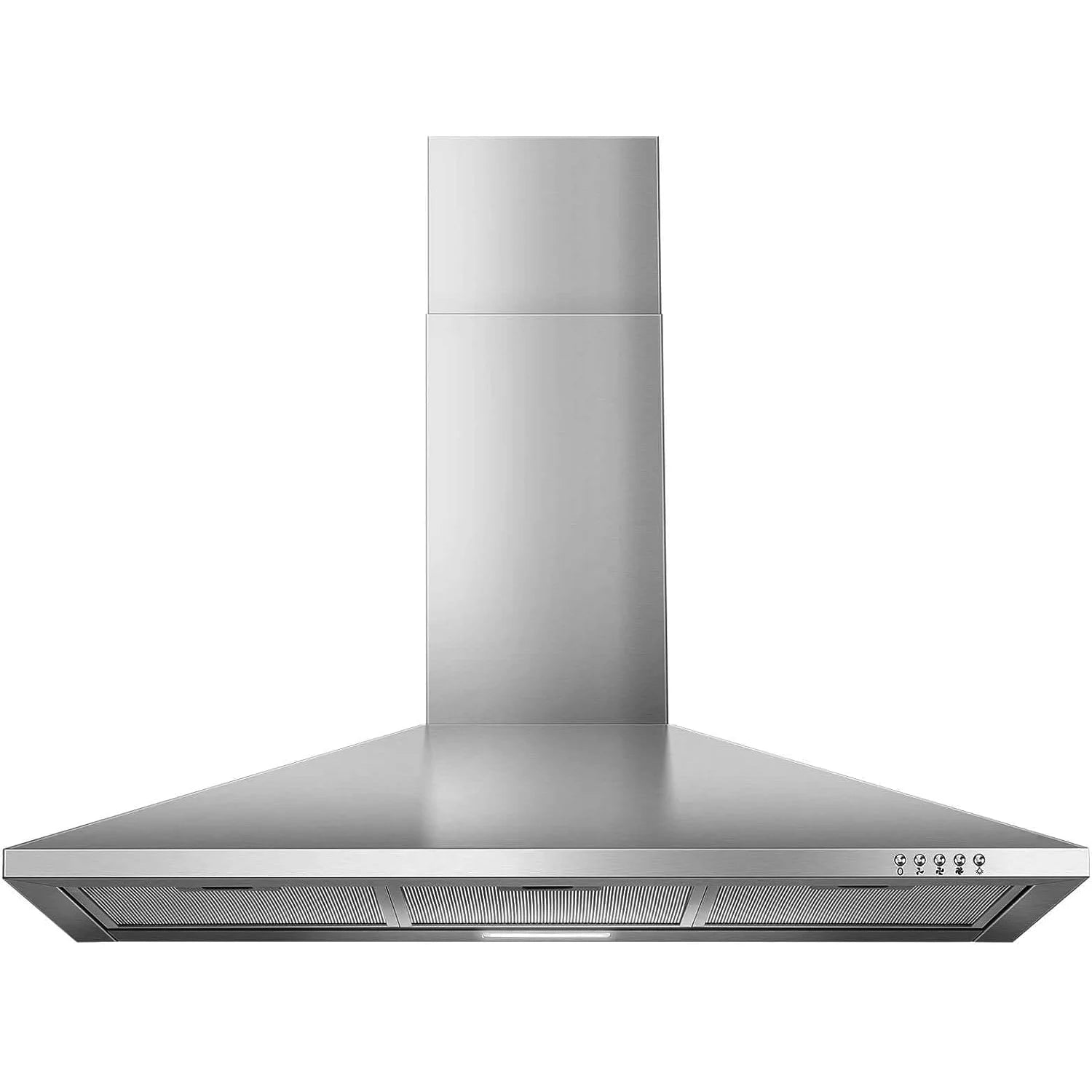 36 Inch Range Hood, 450CFM Wall Mount Stainless Steel Kitchen Vent Hood - 3-Speed Exhaust Fan, LED Light & Push Button Control
