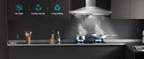 Wall Mount Range Hood 30 Inch Stainless Steel Chimney-Style Over Stove Vent Hood with LED Light, 3 Speed Exhaust Fan, 450 CFM