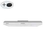 30in Under Cabinet Range Hood 230CFM Stainless Steel Kitchen Stove Vent Ducted/Ductless Convertible, LED Light and Carbon Filter
