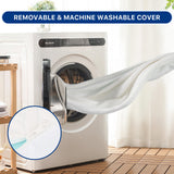 Cooling Durable Breathable Polyester Fiber Mattress Topper Slow Rebound Anti-Slip Design Adjustable Straps Home Furniture School