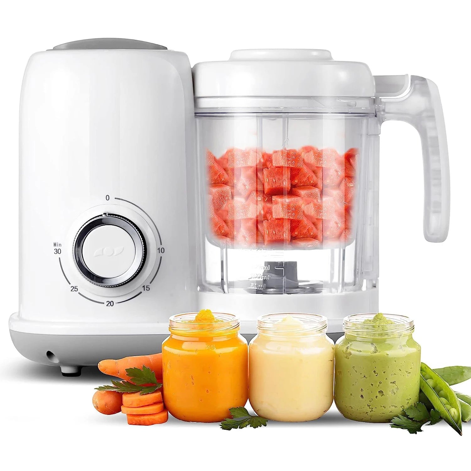 Baby Food Maker, 4 in 1 Baby Food Processor and Steamer, Puree Blender, Multifunctional Baby Puree Maker, Dish