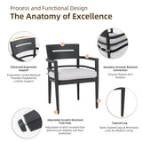 5-Piece Outdoor Patio Pedestal Dining Set
