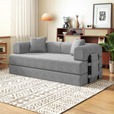 Modern Convertible Reclining Extendable Portable Sleeper Sofa Bed Set Sturdy Fixed-Shape Iron Frame Velvet Upholstery Hotel