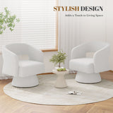 Swivel Barrel Accent Chair Oversized Velvet Upholstered Handmade Modern Luxury 360 Degree Living Room Bedroom Vanity Home Office