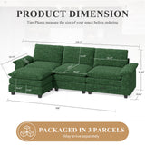 Modular Extendable Convertible Sectional Sofa Set Comfy Cloud Couch Ottoman L-Shape 6-Seat Chenille Sleeper Deep Sponge