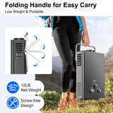 Outdoor Propane Tankless Water Heater - 6L 1.58 GPM Portable Gas Water Heater with Handle & Overheating Protection,