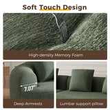 Modern Convertible Extendable Massage Curved Modular Sofa Non-Assembly Soft Chenille Fabric Sponge Deep Seat Wide Armrest 4
