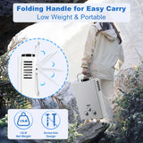 Outdoor Propane Tankless Water Heater - 6L 1.58 GPM Portable Gas Water Heater with Handle & Overheating Protection,