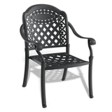 9-Piece Aluminum Outdoor Patio Dining Set, Include 2 Swivel Chairs, 6 Dining Chairs and Oval Table