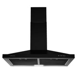 Black Range Hood 30 Inch,Hood Vents for Kitchen with ,Vent Hoods 30 Inch,Wall Mount Ductless Range Hood with LED Light