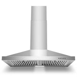 Range Hood 30 Inch, Wall Mount Range Hood Kitchen Hood in Stainless Steel, Vent Hood with Baffle Filters, 3 Speed Fan