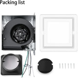 Bathroom Exhaust Fan with Light 110 CFM Quiet 6500K 800LM Household Ventilation Fan Light Combo,YYVTL14-110